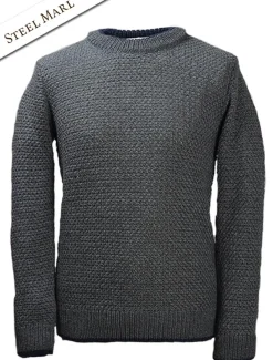 New Merino Textured Crew Neck Sweater Sweaters