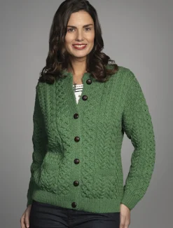 Flash Sale Merino Wool Aran Lumber Jacket Women Cardigans, Jackets & Coatigans