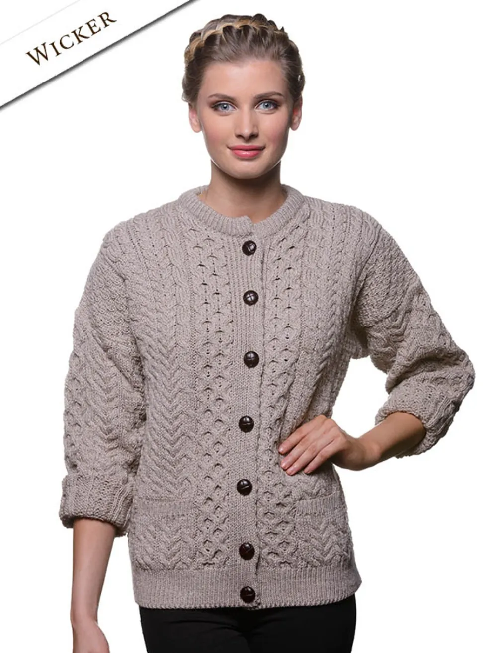 Flash Sale Merino Wool Aran Lumber Jacket Women Cardigans, Jackets & Coatigans