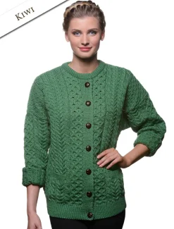 Flash Sale Merino Wool Aran Lumber Jacket Women Cardigans, Jackets & Coatigans