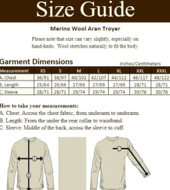 Sale Merino Wool Aran Troyer Sweaters