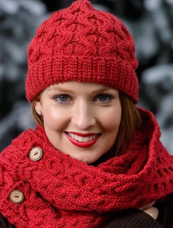 Cheap Merino Wool Cable Knit Hat Women Irish Wool Hats|Caps & Hats
