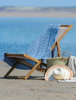 Sale Plated Aran Throw Knitted Wool Throws