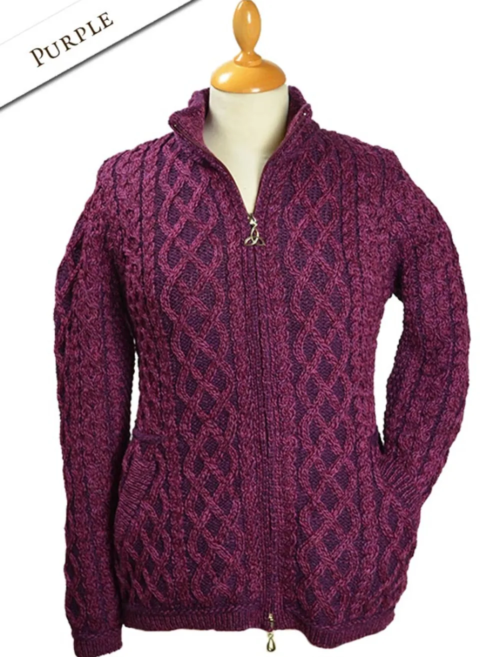 Best Sale Plated Cardigan with Celtic Zip Women Cardigans, Jackets & Coatigans