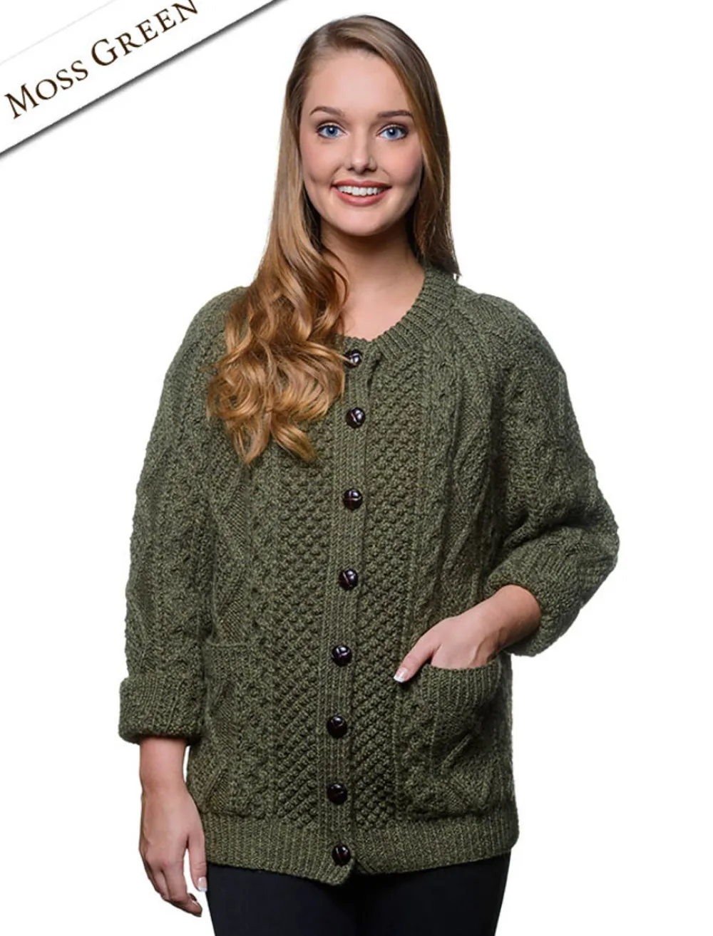 Cheap Premium Handknit Merino Lumber Jacket Women Cardigans, Jackets & Coatigans