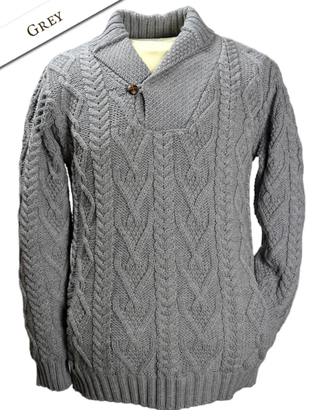 Best Sale Shawl Collar Sweater - One Button Fisherman Sweater Sweaters