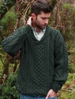 Best Shawl Neck Honeycomb Sweater Sweaters