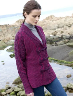 Shop Shawl Neck Two-Tone Merino Cardigan Women Cardigans, Jackets & Coatigans