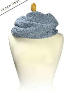 Clearance Super Soft Aran Infinity Scarf Women Knitted Wool Scarves