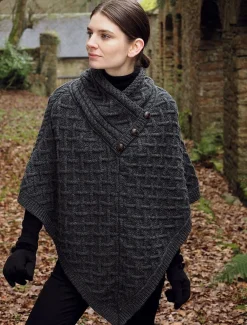 Sale Super Soft Lattice Stitch Poncho Women Ponchos, Capes & Shawls