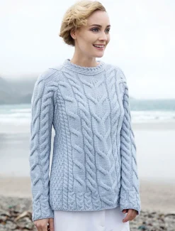 Clearance Super Soft Luxury Cable Knit Aran Women Sweaters