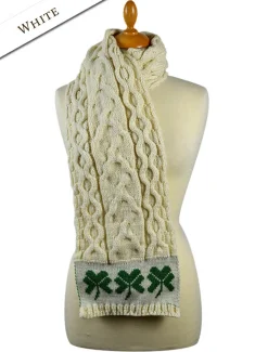 Flash Sale Three Shamrocks Merino Scarf Women Knitted Wool Scarves