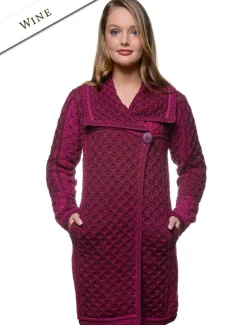 New Two Tone Merino Wool Coat Women Cardigans, Jackets & Coatigans