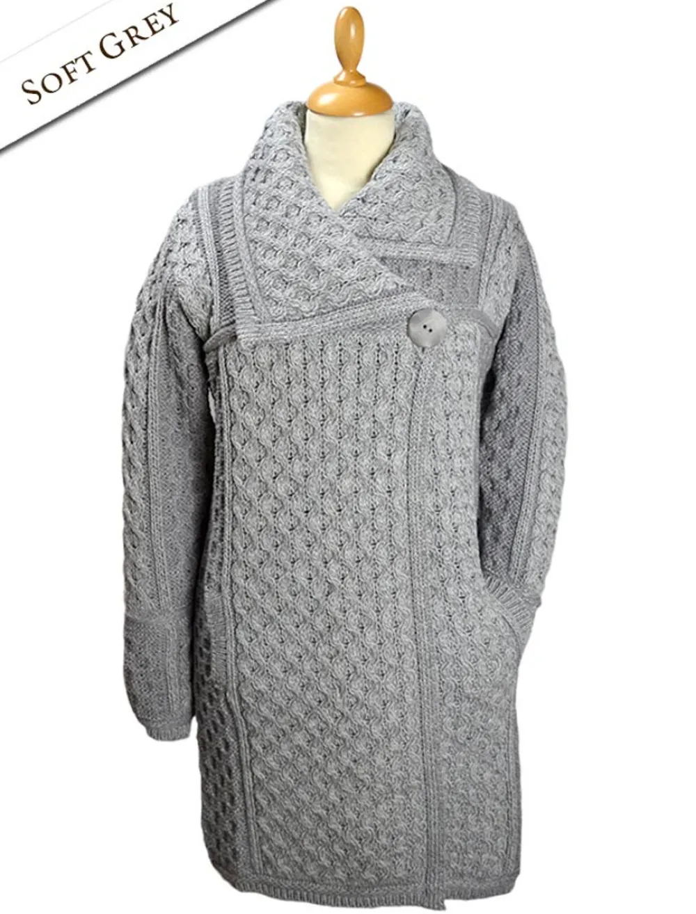New Two Tone Merino Wool Coat Women Cardigans, Jackets & Coatigans