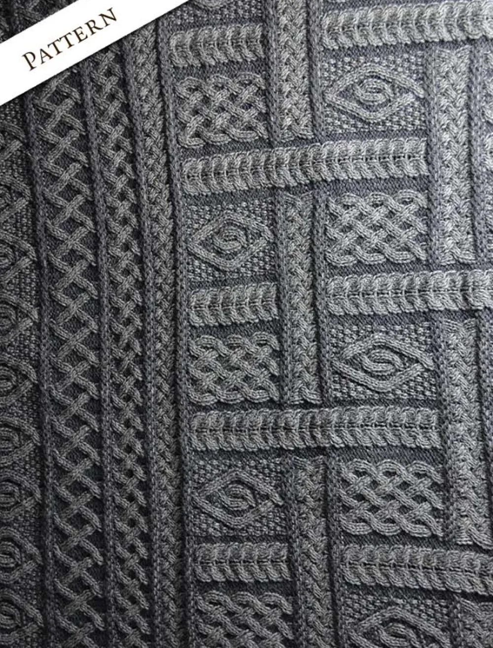 Outlet Two-Tone Aran Pleated Throw Knitted Wool Throws