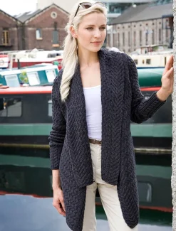 Outlet Waterfall Cable Cardigan Women Cardigans, Jackets & Coatigans