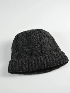 Cheap Womens Aran Fleece Lined Rib Cap Women Caps & Hats