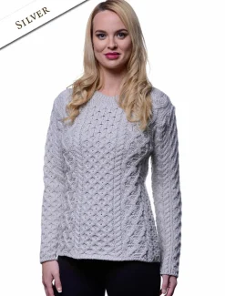 Sale Women's Fisherman Sweater - Aran Sweater Women Sweaters