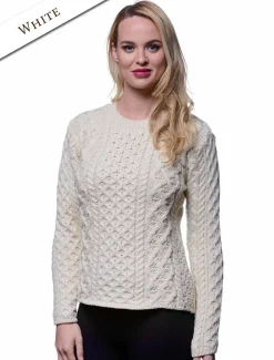 Sale Women's Fisherman Sweater - Aran Sweater Women Sweaters