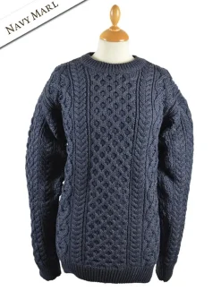 Clearance Women's Heavyweight Merino Wool Aran Sweater Women Sweaters