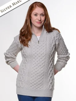 Best Sale Womens Heavyweight Merino Wool Aran Troyer Women Sweaters