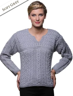 Fashion Women's Keyhole Crew Neck Sweater Women Sweaters