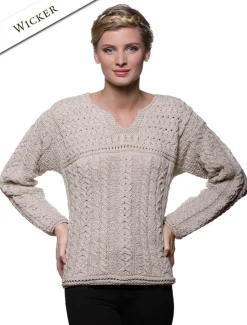 Fashion Women's Keyhole Crew Neck Sweater Women Sweaters