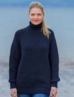Best Women's Merino Ribbed Turtleneck Sweater Women Sweaters