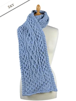 Best Sale Women's Wool Cashmere Aran Honeycomb Scarf Women Knitted Wool Scarves