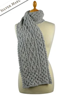 Best Sale Women's Wool Cashmere Aran Honeycomb Scarf Women Knitted Wool Scarves