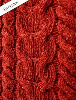 Clearance Wool Cashmere Aran Horseshoe Cable Sweater Women Sweaters