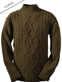 Store Wool Cashmere Aran Mock Turtleneck Sweater Sweaters