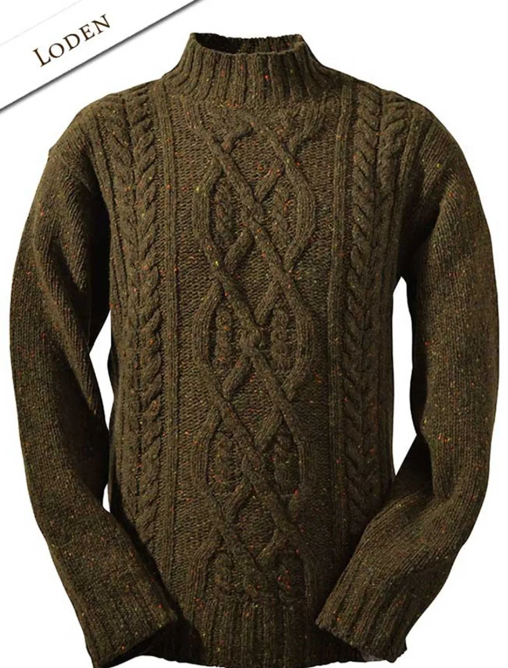 Store Wool Cashmere Aran Mock Turtleneck Sweater Sweaters