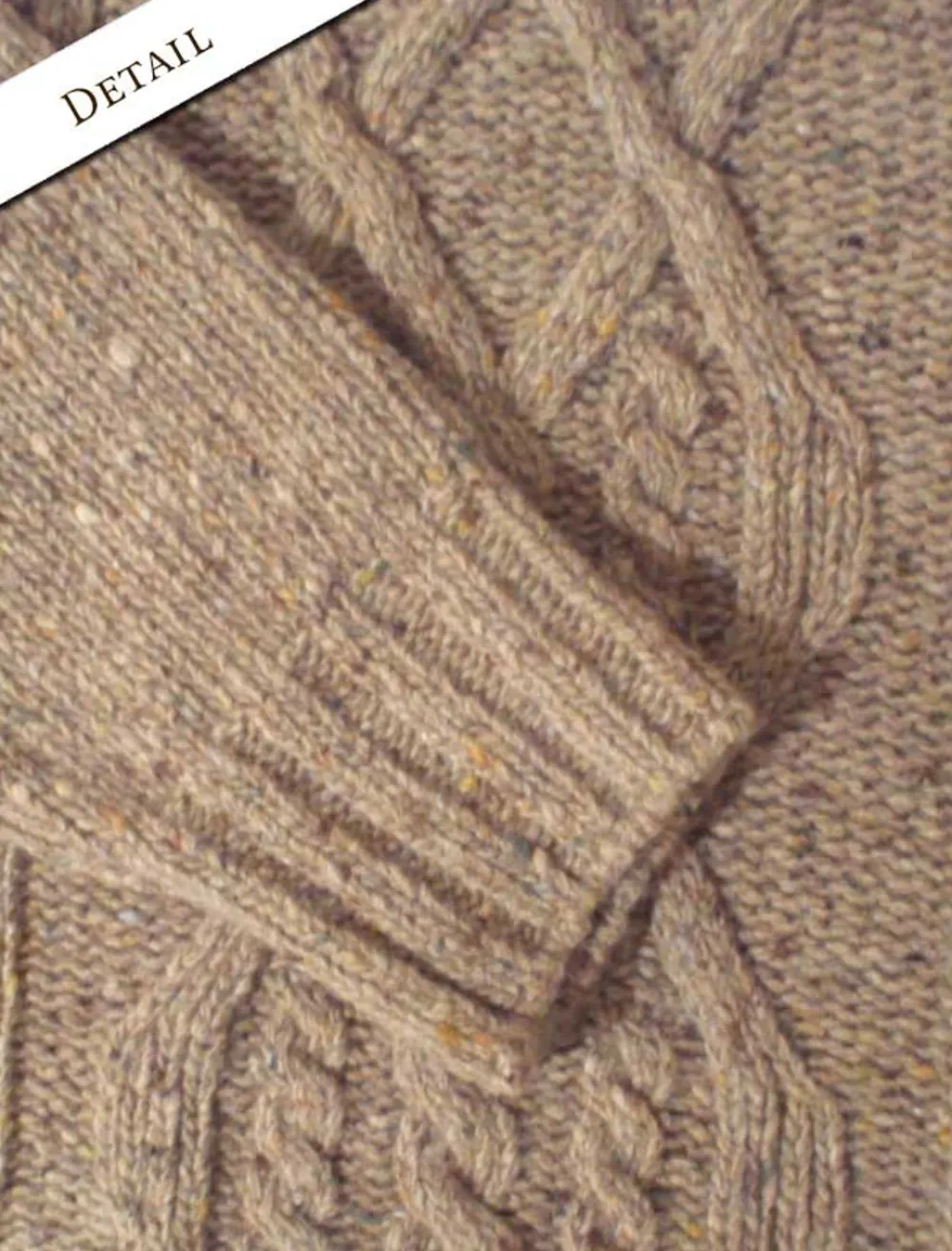 Store Wool Cashmere Aran Mock Turtleneck Sweater Sweaters