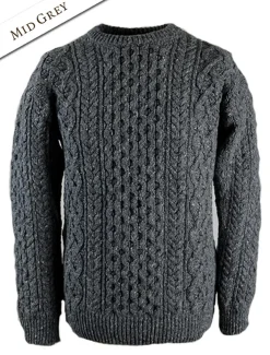 Clearance Wool Cashmere Aran Sweater Sweaters