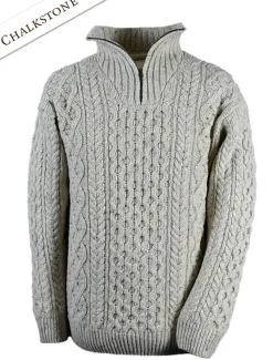 Sale Wool Cashmere Aran Troyer Sweater Sweaters