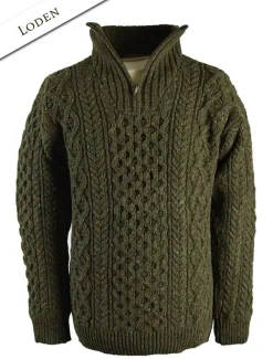 Sale Wool Cashmere Aran Troyer Sweater Sweaters