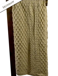 Clearance Wool Honeycomb Aran Throw Knitted Wool Throws