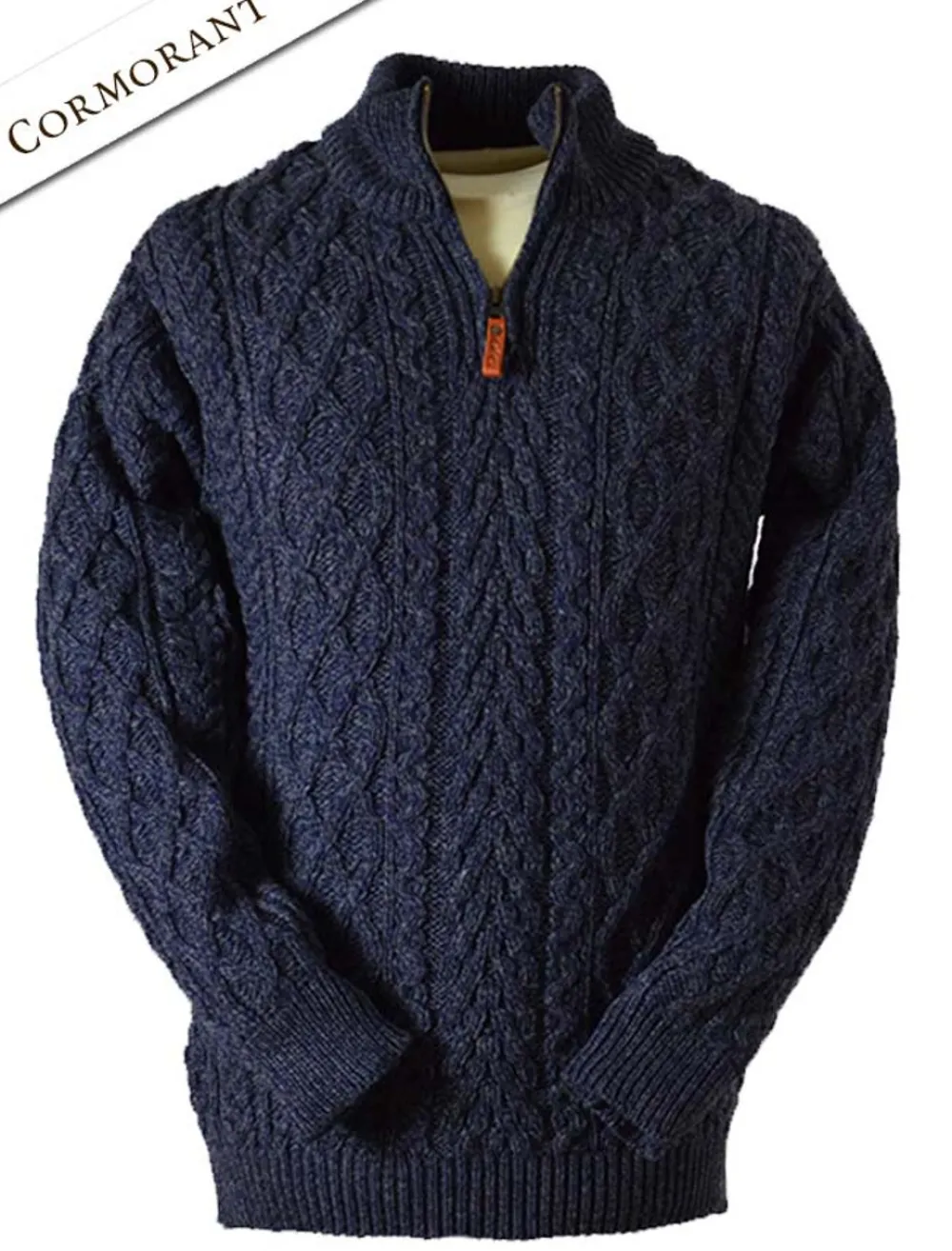 Shop Zip-Neck Aran Sweater Sweaters